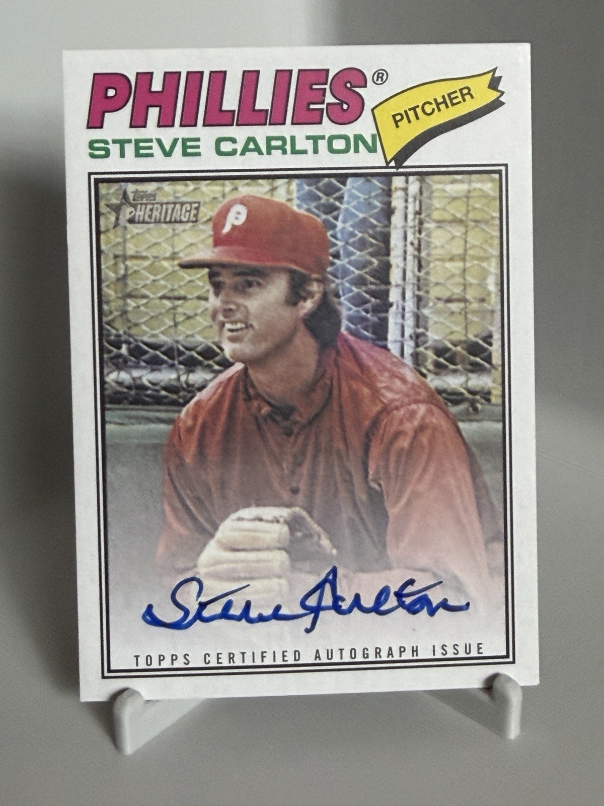 2026 Topps Heritage Real One Autograph Steve Carlton Phillies ROA-77RO-SC