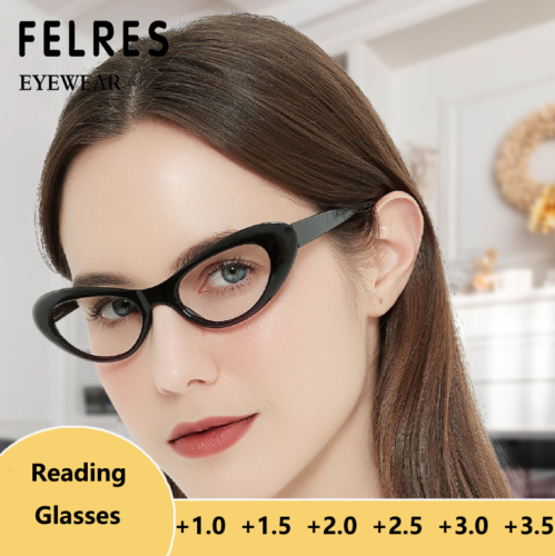 Lunettes de lecture anti lumière bleue petit cadre œil de chat femmes lunettes à charnières à ressort  - Photo 1 sur 18