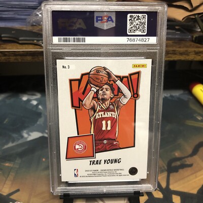 PSA 10 2022-23 Panini Crown Royale - Kaboom! #3 Trae Young | eBay