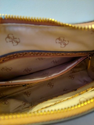 Guess EST 1981 Faux Snakeskin Leather Top Zip Shoulder Crossbody Purse - Picture 9 of 10