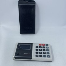 Vintage Casio CM-604 Desktop Electronic Calculator WITH CASE Loose Battery Cover