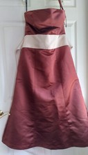 BILL LEVKOFF GOWN dress Size 10 Shoulderless opt'l straps NEW w/TAG Cinnamon