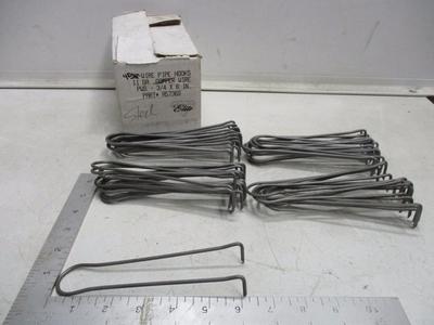 A5736S Steel Wire Pipe Hooks 11 Gauge PWS - 3/4'' x 6'' (Lot of 40)