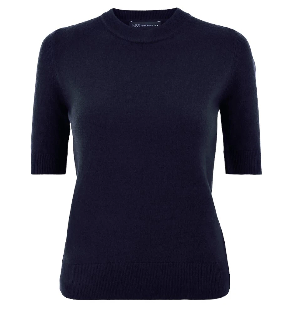 Short sleeve crew neck jumper cheap