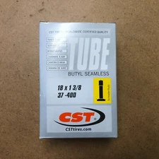 New CST Bicycle Bike Inner Tube 18x1-3/8 (37-400) Schrader Valve Regular
