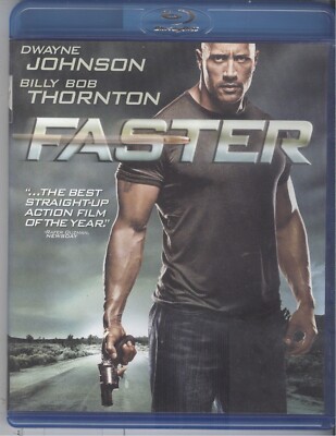 Faster (2010 Blu-ray) Dwayne Johnson Billy Bob Thornton  Carla Gugino Crime