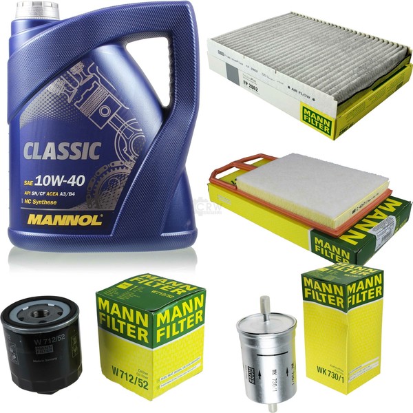 Mann Inspektionspaket 5L Mannol Classic 10W-40 FüR Vw Golf Iv 1.4 16V Skoda-image