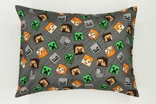Travel Pillow Case-Cotton- 12''x16'' -13''x18'' Minecraft- Toddlers Pillow Case