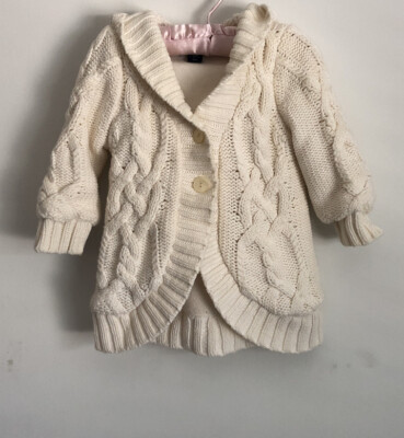 fleece lined cable knit cardigan
