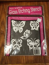 Armour Peel n Etch Glass Etching Stencils  Butterfly design