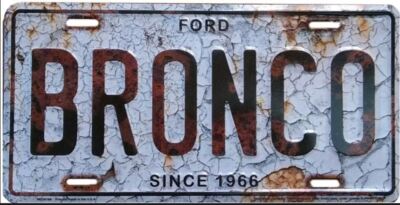 US Nummernschild Ford Bronco black - weathered US License plate - 30 x 15 cm 4x4