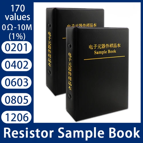 SMD Resistor Kit Book Assortment 0201 0402 0603 0805 1206 1% SMT 170Value 0R-10M