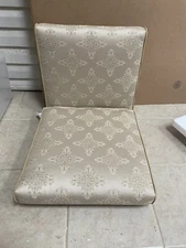 Frontgate Delux Bar Stool Chair Outdoor Cushions Sunbrella champagne medalion 20