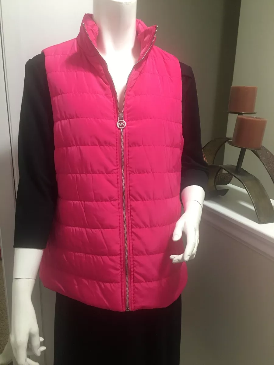 Michael Kors Pink Vest MK Logo Charm Women s Plus Size Small