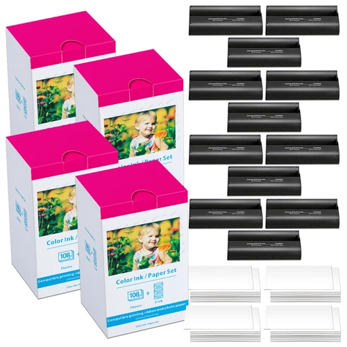 Canon KP-108IN Farbe Tinte Papier Set 4x6 kompatibel Canon Selphy CP1300 1200 Posten - Bild 13 von 19