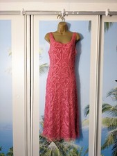 PHASE EIGHT UK 10  Pink Ribbon Stretch Net Tape Work Dress Beautiful 