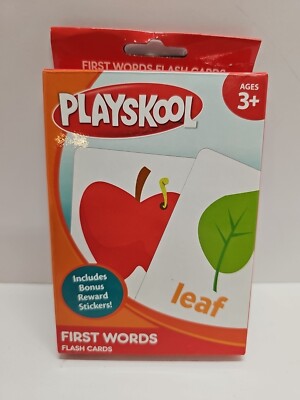 PLAYSKOOL Pre-K First Words Flash Cards Box of 36, Learn Your First Words 3+ NIP
