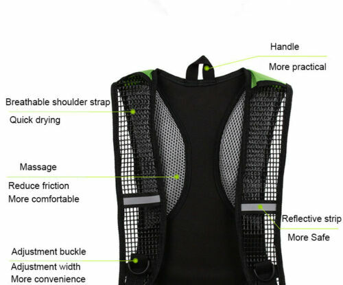Imperméable Respirant Cyclisme Sac à Dos Randonnée Bicyclette Visibilité Sangles - Imagen 2 de 5