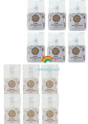 6 Bags Tea Zone Tapioca Pearl Chewy Black Boba A2000 & Original A1000 6 lb Each 