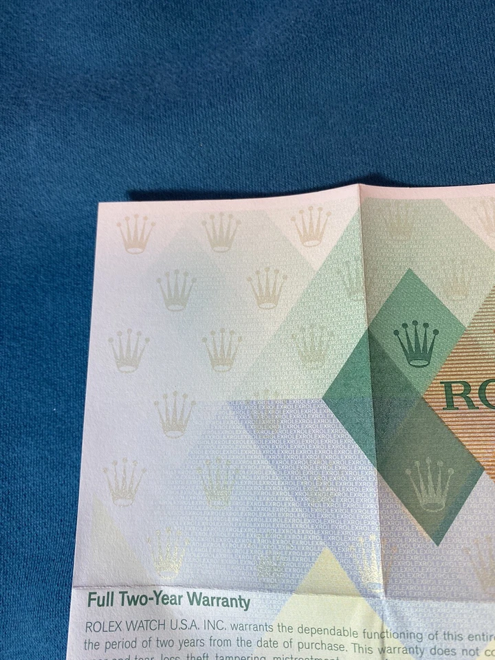 Rolex Certificato Garanzia Per Z Seriale Daytona 116509 - Immagine 4 di 4