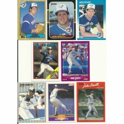 20 + JOHN CERUTTI different card lot 1987 - 1995 Blue Jays Tigers
