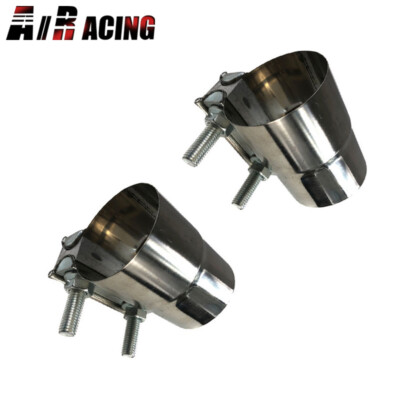 1Pairs 2.25'' Stainless Steel Lap Joint Clamp Adapter Sleeve Band For Pipe New