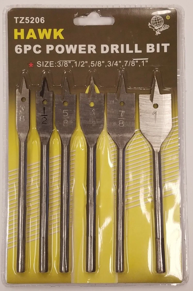 HAWK Power Wood Boring Drill Bit Set 3 8