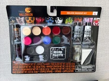 Halloween Deluxe Makeup Kit Set - Cream Face Paint Grease Fake Blood Cosplay NEW