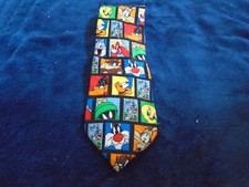 Vintage Looney Tunes Stamp Collection USPS Men's Tie, Polyester, 1997