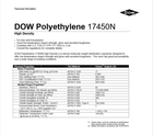 DOW 17450N High Density Polyethylene Resin Injection Molding Plastic Pellets 12#