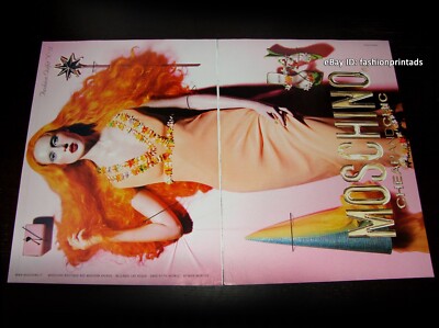 vintage MOSCHINO Cheap and Chic 2-Page PRINT AD Spring 2000 AUDREY TCHEKOVA