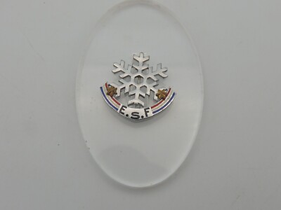 Ski Brosche - ESF - 2. Stern - französischer Ski - Badge Pin's
