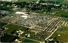 Aerial View, Shipshewana IN Auction, Flea Market Vintage Postcard H47