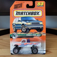 Matchbox Ford F-150 4X4 Pickup Truck #53 Diecast 1:70 White