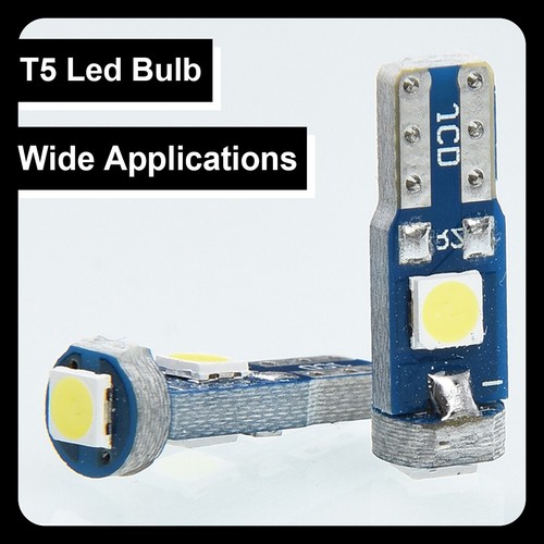 10X T5 Led Bulb Car Lights Light 3smd Dashboard Warming 12v Mini License plate