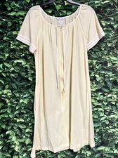 Vintage Sears Take Along Short Sleeve Night Gown USA Yellow Womens Med 12-14