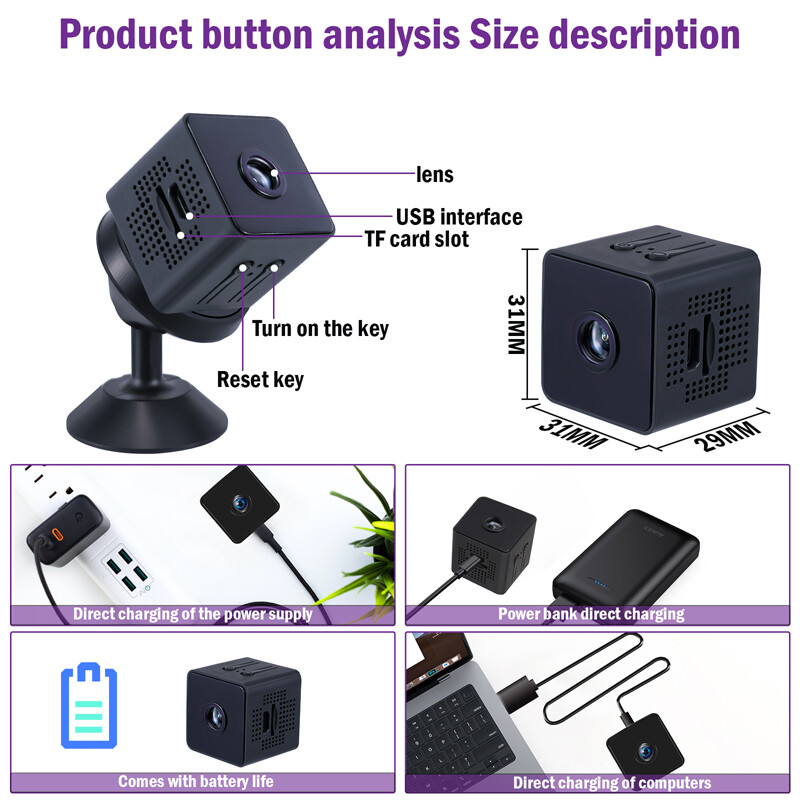 X1 Mini Indoor 1080P WiFi Security Camera with Motion Detection HD Night Vison