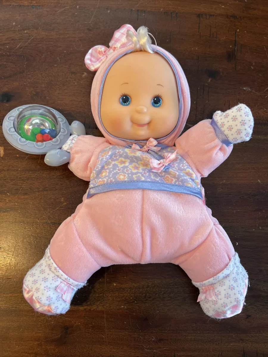 Vintage 2002 Fisher Price Pink Plush 12 Baby Doll Vinyl Face