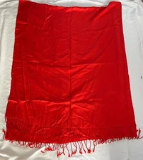 Pashmina Rectangle Scarf Wrap Shawl Solid Tomato Red  34 x 80”