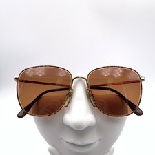 Vintage Lamy P04 Brown Gold Metal Oval Sunglasses France FRAMES ONLY
