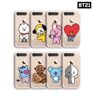 BTS BT21 Official Goods Soft Light UP Case for iPhone 7/8 or 7+/8+