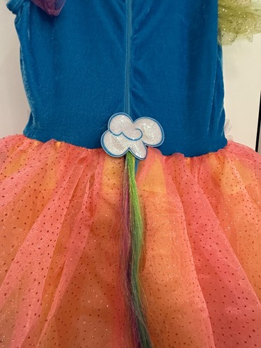 NWT CHASING FIREFLIES 8 MY LITTLE PONY RAINBOW DASH COSTUME/WINGS/TAIL/HEADBAND - Picture 9 of 18