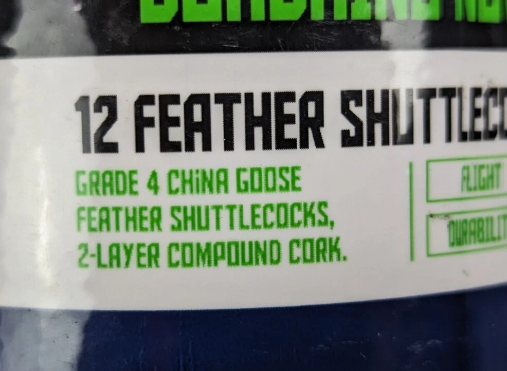 Babolat Feathered Shuttlecocks 12 Pack Type 5 Feather Birdies New Open Box.