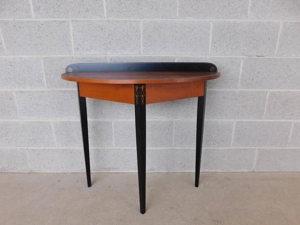 L Hitchcock半圆形收获模板枫木控制台桌33W — 第 2/4 张图片