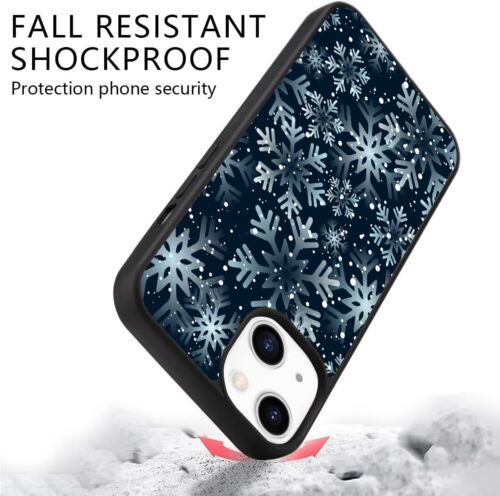 Coque Téléphone Noël Chute Neige Flocons de Neige pour Apple iPhone 12 13 14 15 16 - Photo 9 sur 25