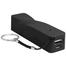 Voltix 2600mAh Portable Power Bank for Tablets  Smartphones - Black Twist