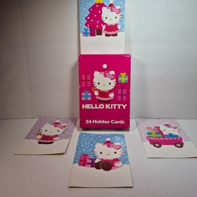 Sanrio Hello Kitty Holiday Christmas Cards Box Of 22 (2 Missing) with Envelopes