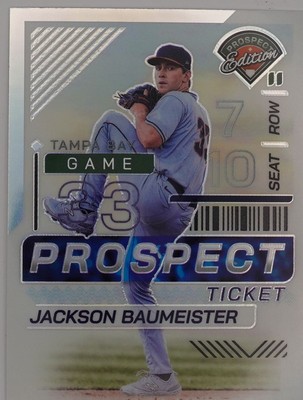 Jackson Baumeister 2024 Panini Prospect Edition Prizm Tampa Bay Rays #126