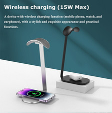 15W Wireless Charging Alloy Headset Holder