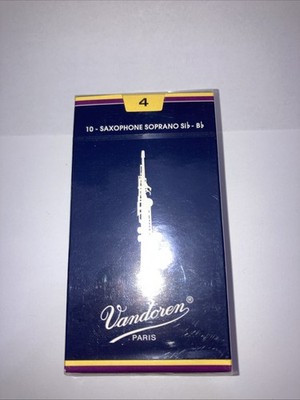 VANDOREN Saxophone Soprano REEDS. STRENGHT 4 (10 REEDS) UNOPENED BOX